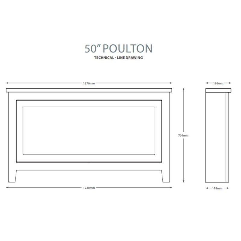 Flare Poulton Timber Electric Fireplace - Image 2