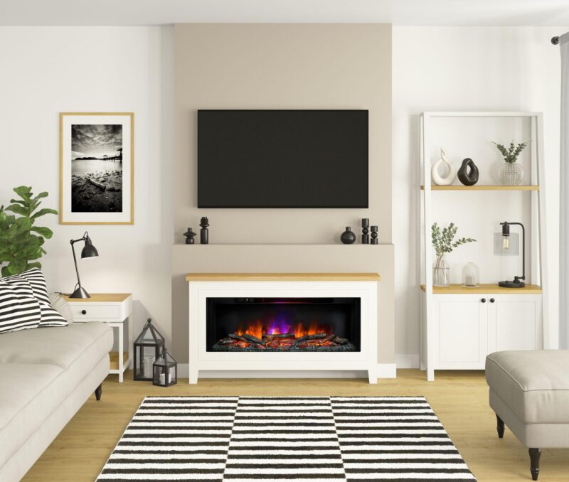 Flare Poulton Timber Electric Fireplace