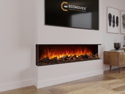 Econovex Slimline E1500 60″ Panoramic 3 Sided Electric Fire