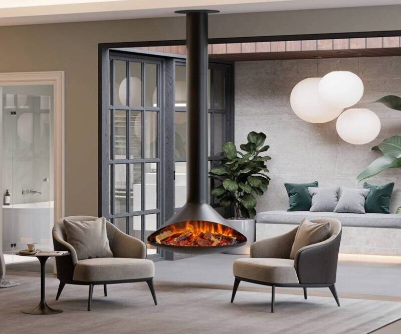 Onyx Orbit Suspended Electric Fire - Image 2