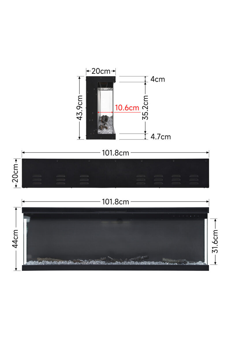 HoFeny 50inch Panoramic Electric Fire - Image 5