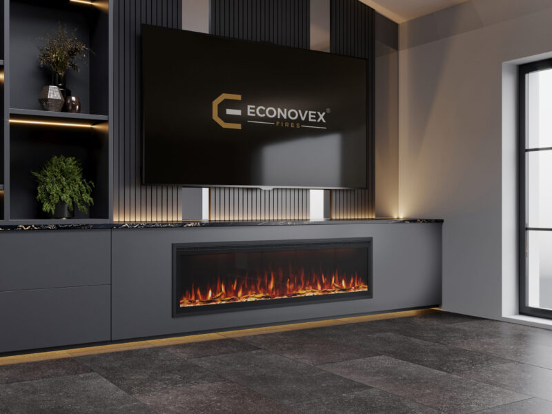 B160 Econovex Media Wall Landscape Electric Fire