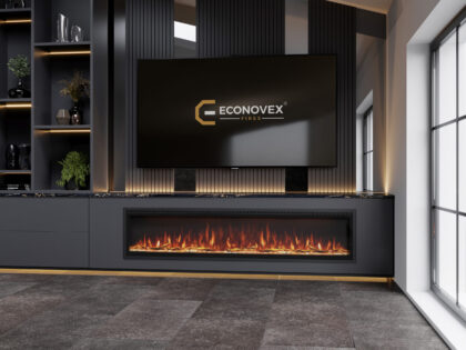 B174 Econovex Media Wall Landscape Electric Fire