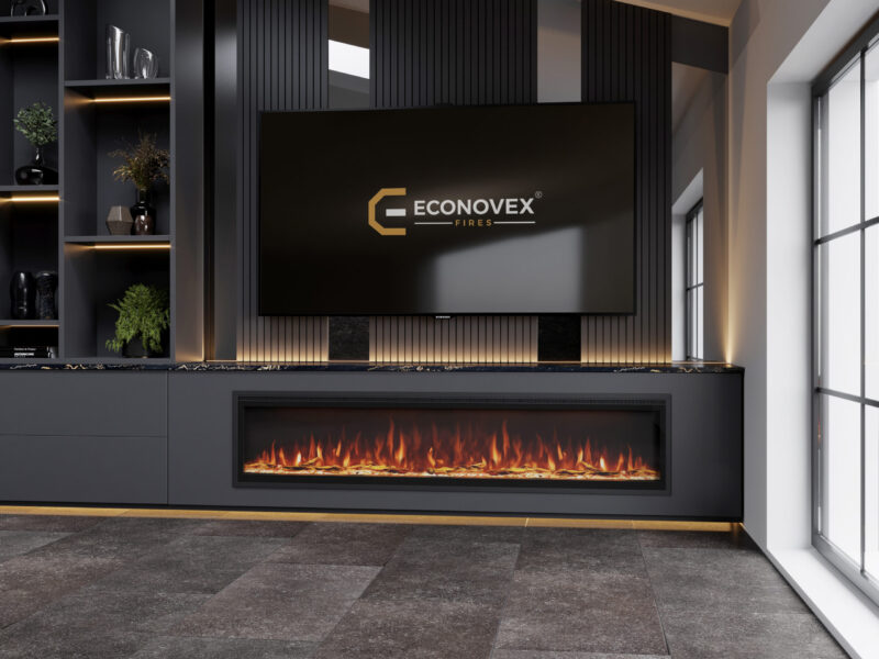 B174 Econovex Media Wall Landscape Electric Fire