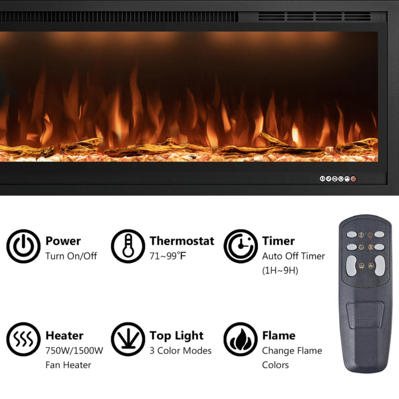 B174 Econovex Media Wall Landscape Electric Fire - Image 3