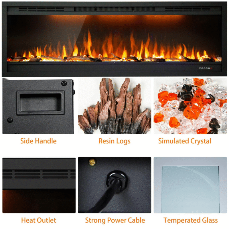 B174 Econovex Media Wall Landscape Electric Fire - Image 2