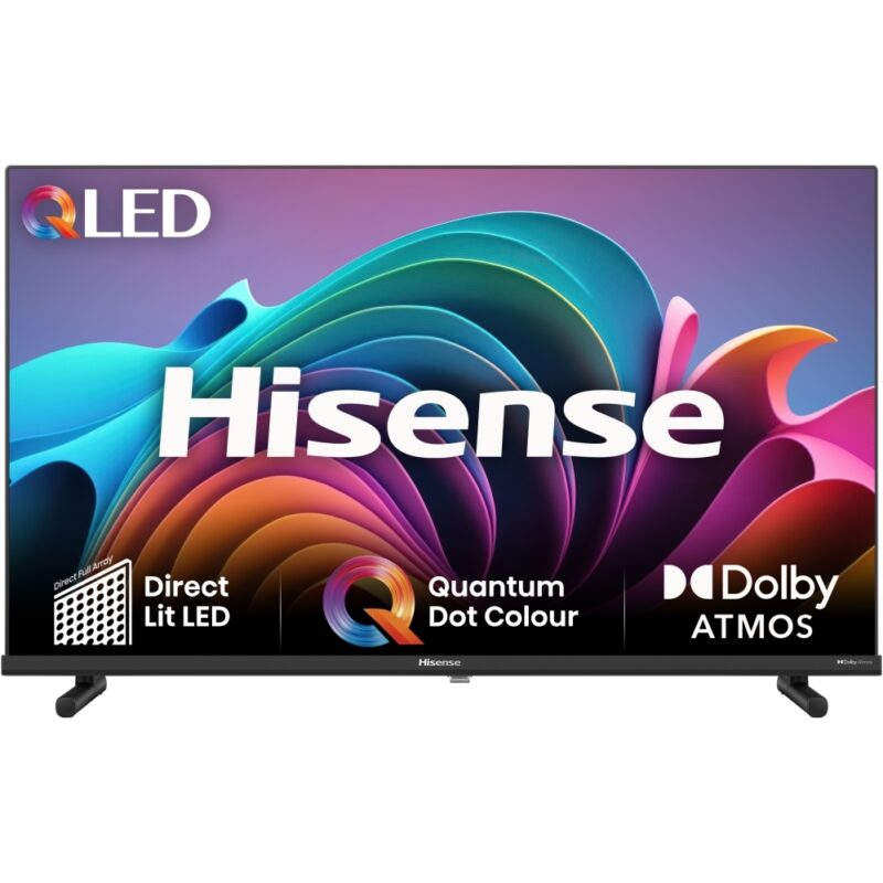 Hisense 32A5NQTUK 32" Full HD QLED Smart TV, Black, F Rated