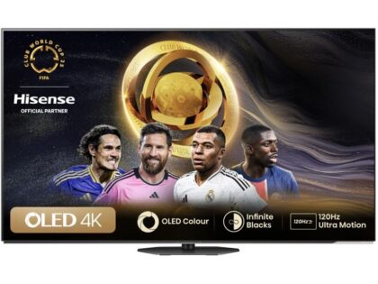 Hisense 55A85NTUK 55" OLED Smart Television, 4K Ultra HD, Black, G Rated