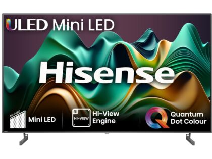 Hisense 75U6NQTUK 75" ULED Mini LED 4K Mini LED Smart TV, 4K Ultra HD, Grey, E Rated