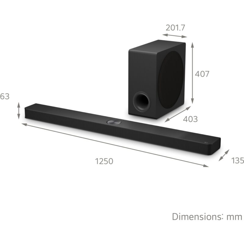 LG US90TY Sound Bar, Black - Image 2