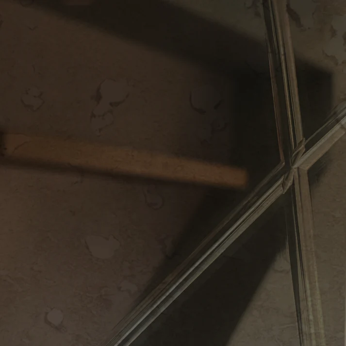 Antique Grey Frameless Round Grooved Mirror - Image 2